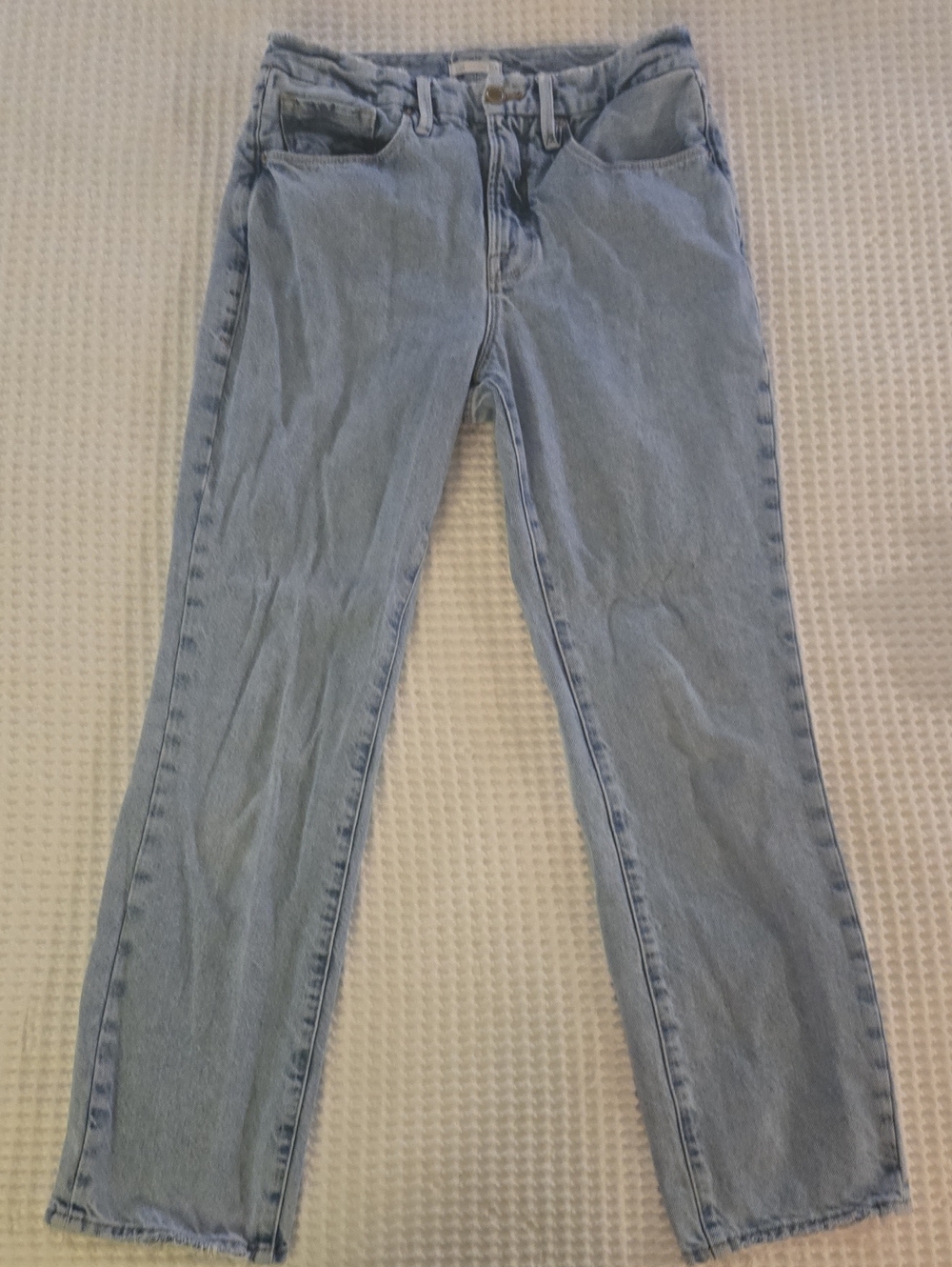 Good American Light Wash Straight-Leg Jeans
